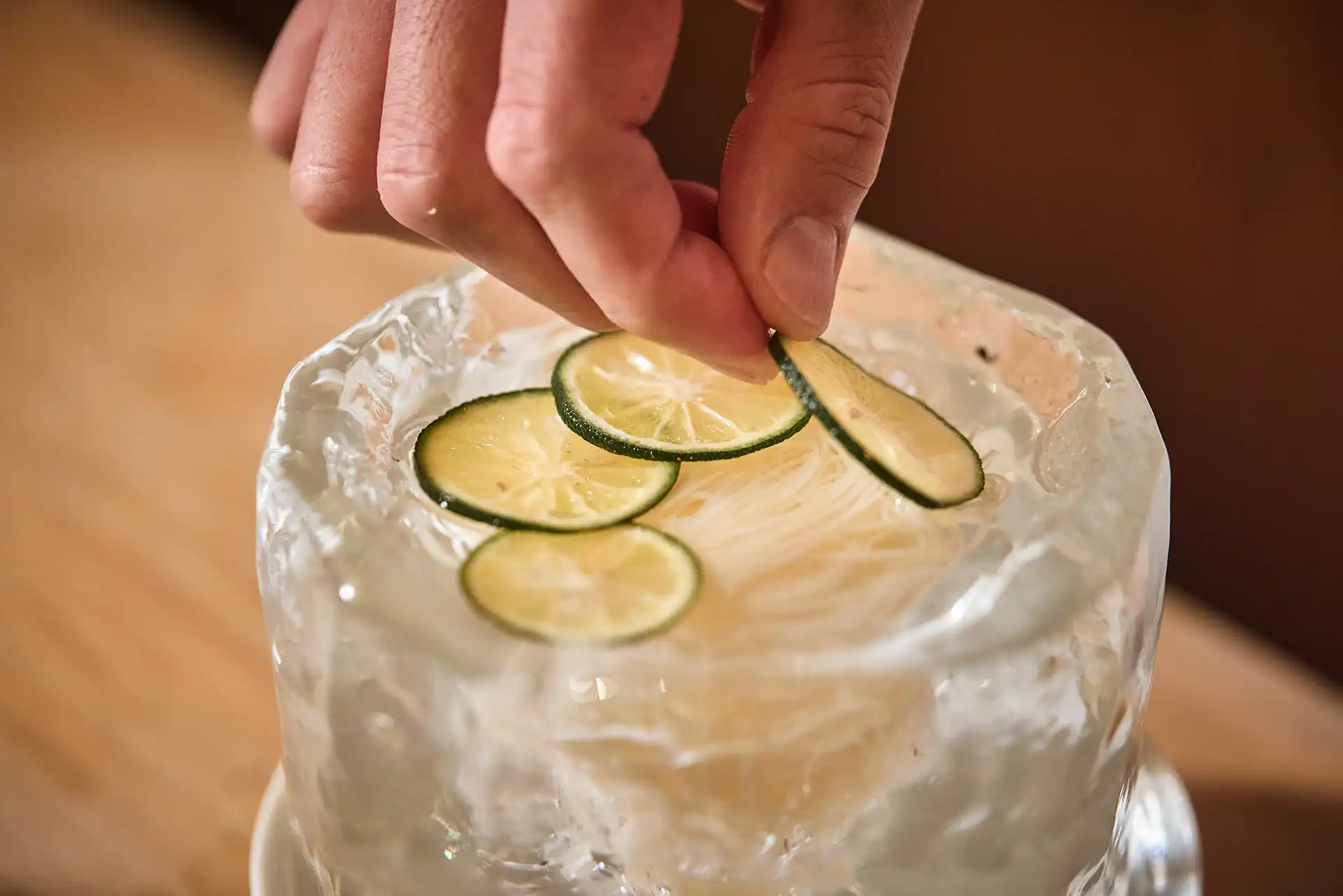 Carved by hand ice we shape