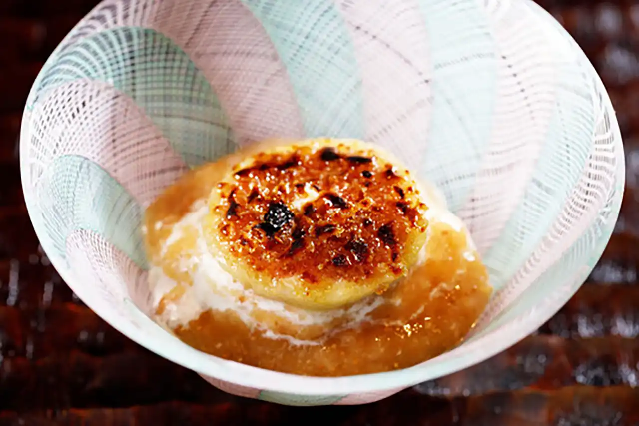 Sheep’s milk ice cream with figs
