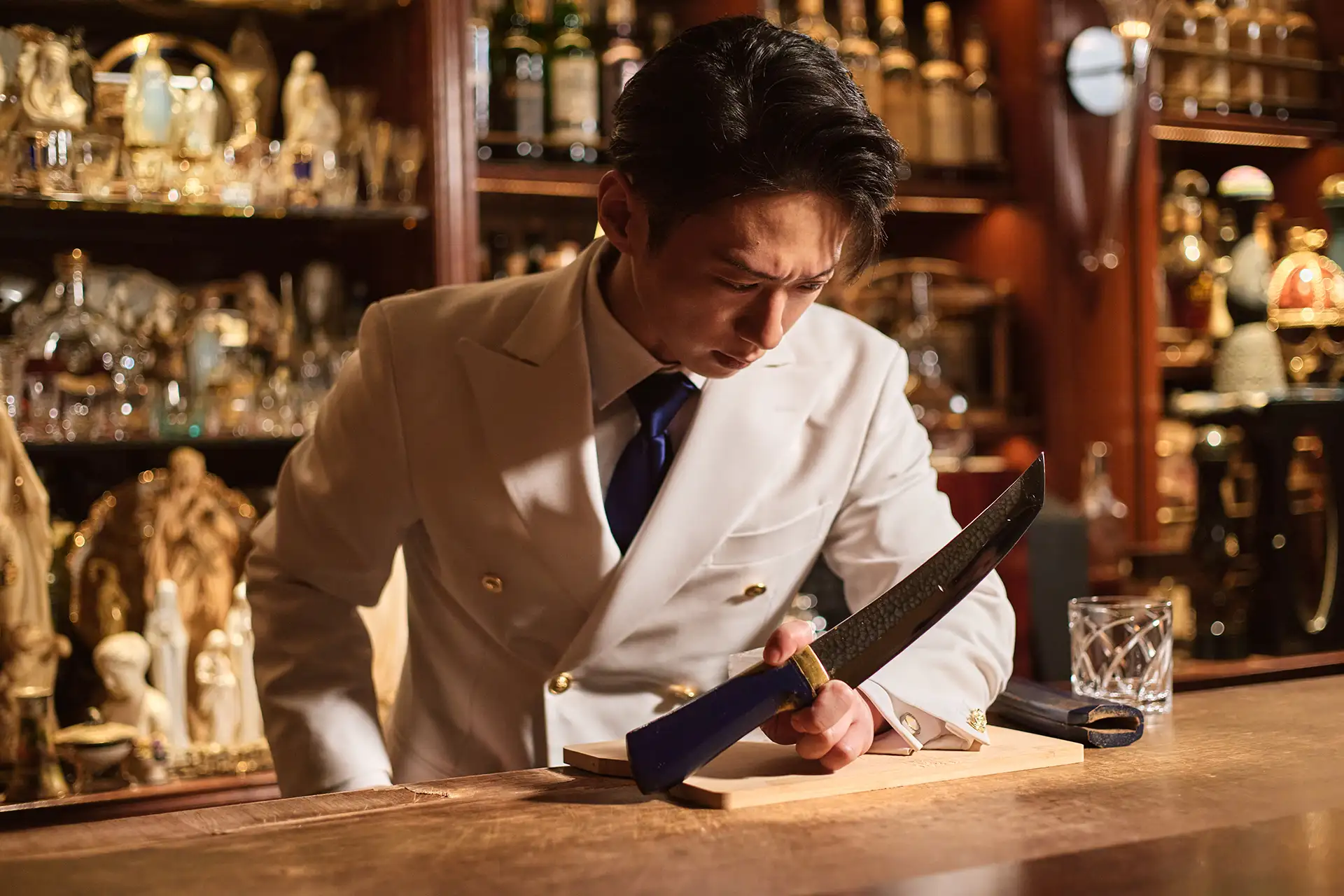 Bartender preparing cocktail